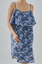 Estee Printed Layered Bodice Dress